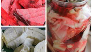 Маринованная капуста со свеклой пелюстка