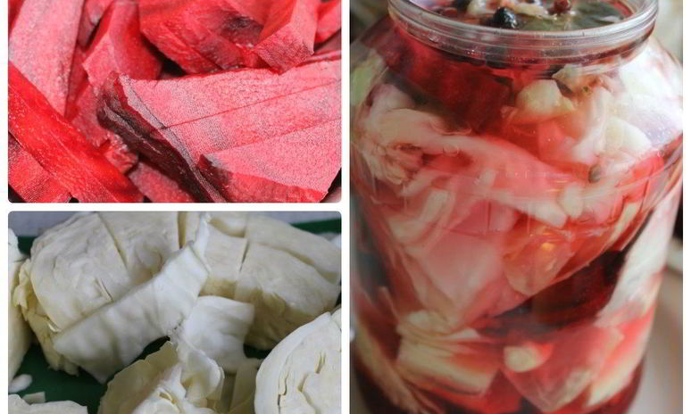Рецепт маринованной капусты со свеклой пелюстка