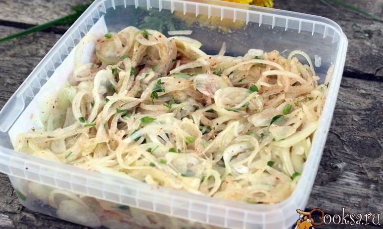 Рецепт маринованного лука к мясу