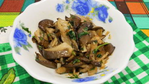 вешенки жареные маринованные