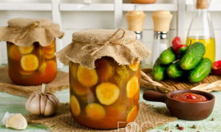 Рецепт огурцов в томатной заливке с томатной пастой на зиму