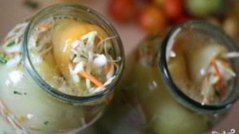 перец, фаршированный капустой на зиму