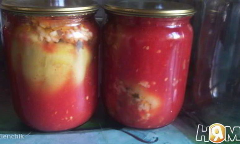 Рецепт перца, фаршированного овощами и рисом, на зиму