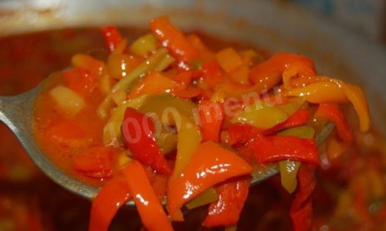 Рецепт перца в соке на зиму