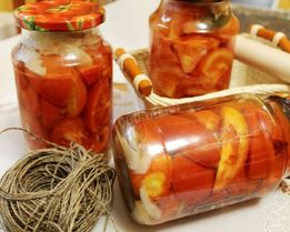 Помидоры дольками в желе на зиму