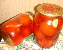 Помидоры в яблочном соке на зиму