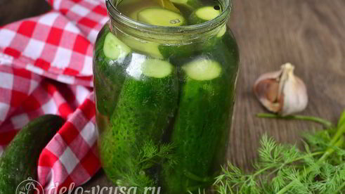 быстрые малосольные огурцы в банке