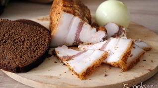 Домашнее соленое сало