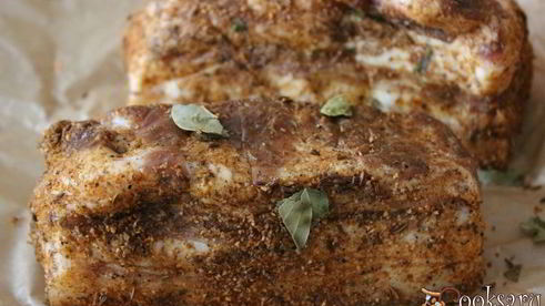 домашнее соленое сало