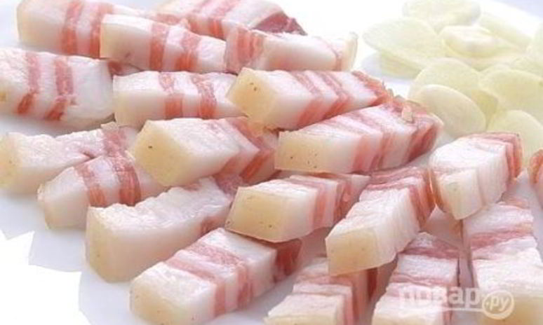 Рецепт сала, соленного с чесноком