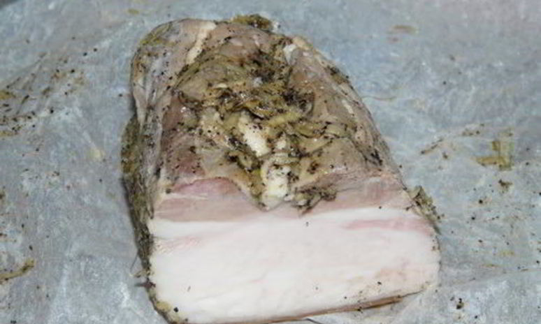 Рецепт сала в чесноке