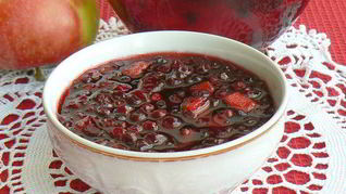 Брусничное варенье с яблоками