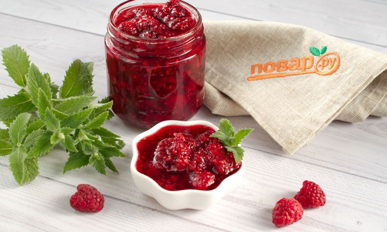Рецепт малинового варенья с мятой