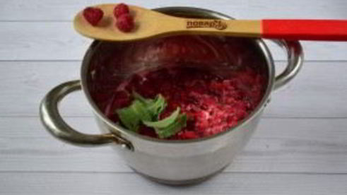 малиновое варенье с мятой