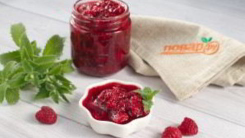 малиновое варенье с мятой