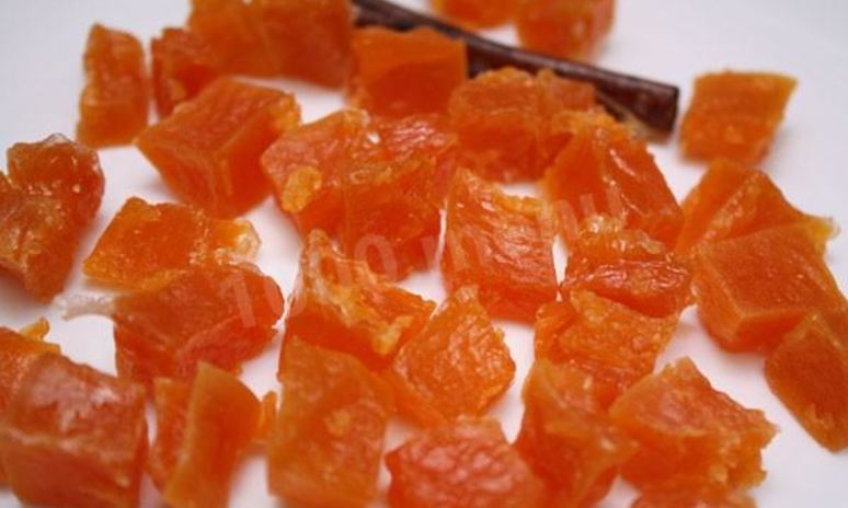 Рецепт тыквенных цукатов с сахаром