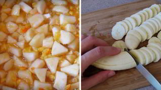 Варенье из бананов и яблок