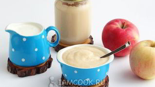 Яблочное пюре со сливками на зиму
