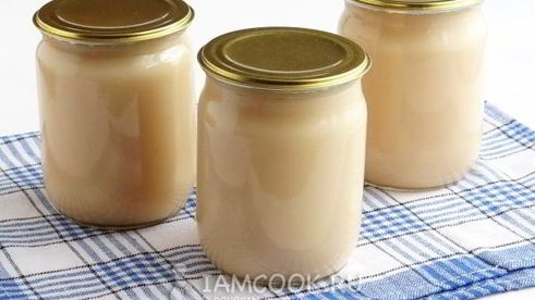 яблочное пюре со сливками на зиму