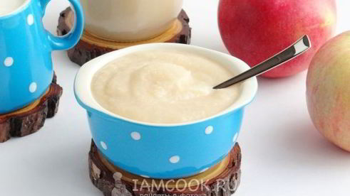 яблочное пюре со сливками на зиму