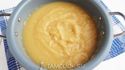 яблочное пюре со сливками на зиму