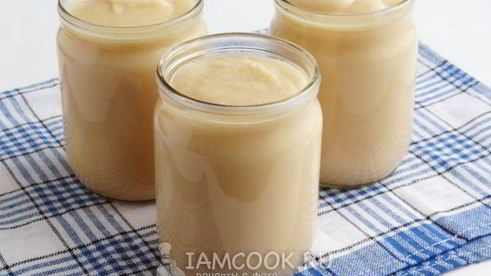 яблочное пюре со сливками на зиму