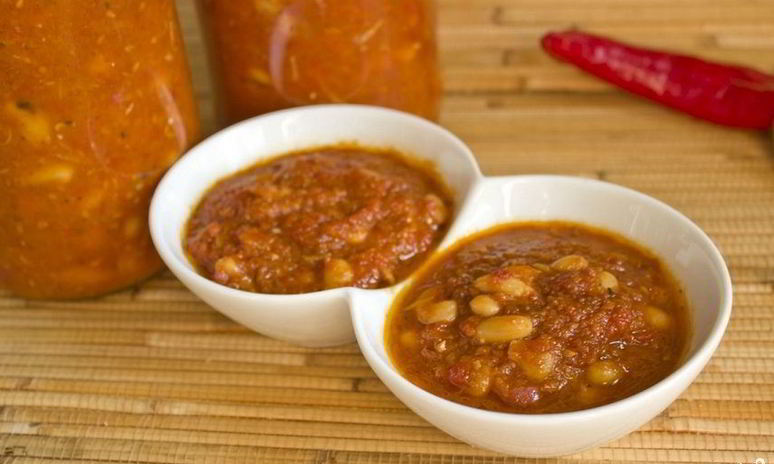 Рецепт закатки салата с фасолью