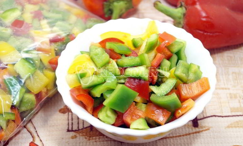 Рецепт заморозки болгарского перца светофор