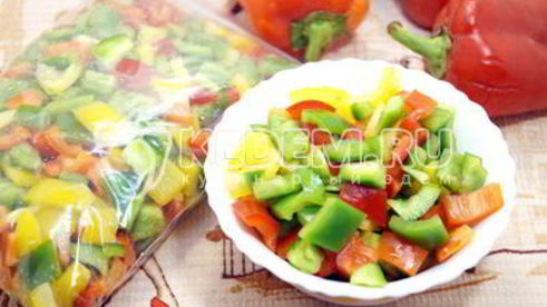 заморозка болгарского перца светофор