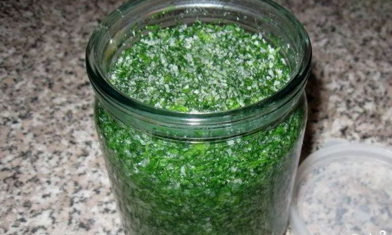 Рецепт зелени на зиму