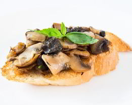 Брускетта с грибами