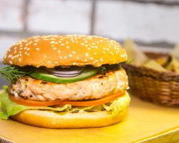 Бургер с семгой
