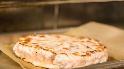 бургер с семгой