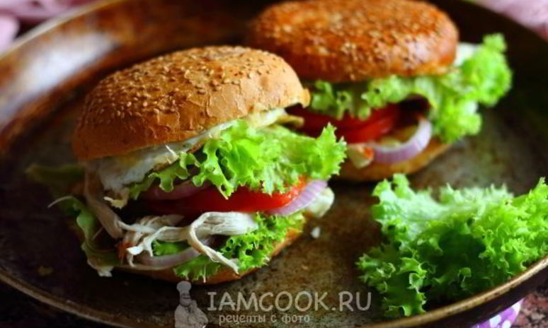 Рецепт омлета-бургера