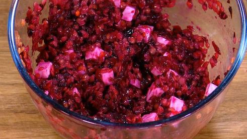 свекольно-чечевичные бургеры