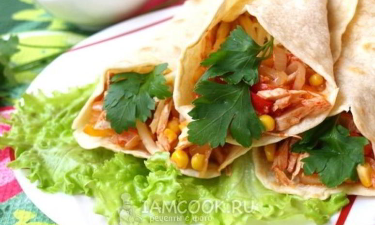 Рецепт буррито с курицей