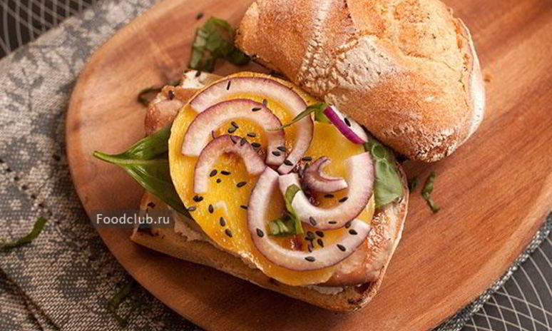 Рецепт бутерброда со свининой и манго