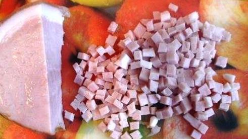 бутербродный тортик с окороком и яйцом