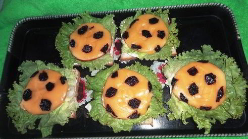 бутерброды футбольный мяч