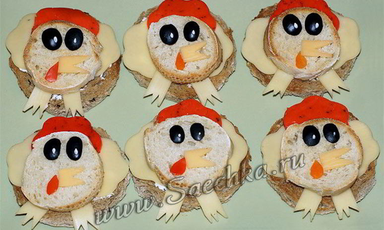 Рецепт бутербродов курочки