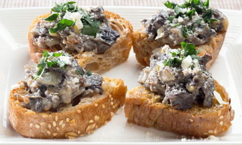 Рецепт бутербродов с грибной пастой