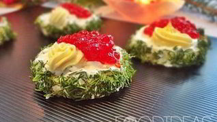 Бутерброды с красной икрой