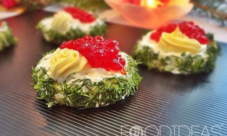 Рецепт бутербродов с красной икрой