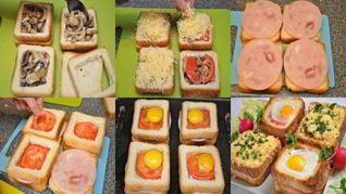 Бутерброды с ветчиной и яйцом к завтраку