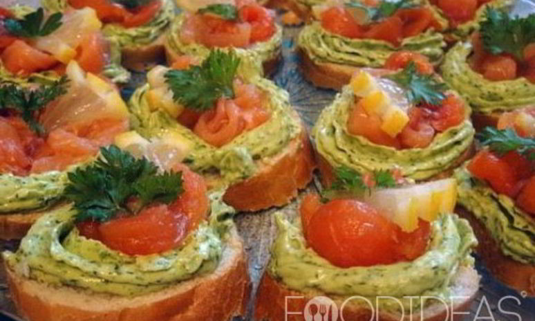 Рецепт праздничных бутербродов с семгой