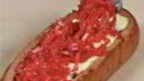 закрытые бутерброды с красной капустой