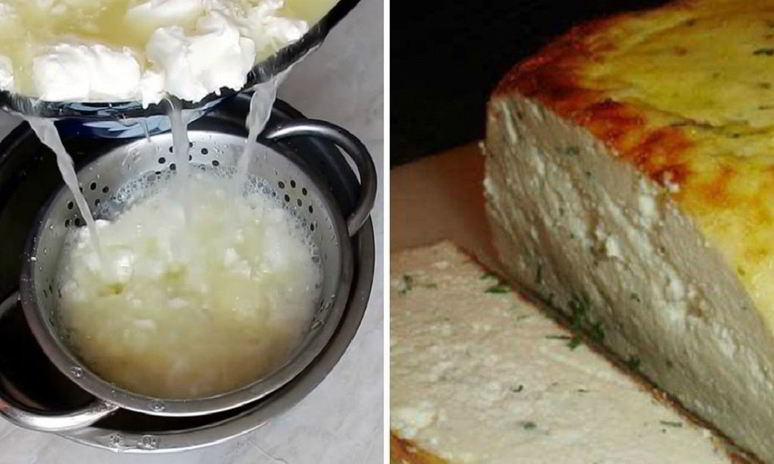 Рецепт домашнего сыра на кефире