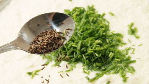 домашний сыр с луком и тмином