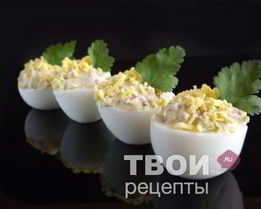 Яйца, фаршированные ветчиной