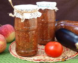Икра из баклажанов с яблоками